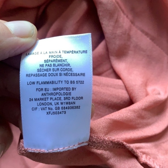 Anthropologie Liesel Maeve Cold Shoulder Ruffle Top blouse faux wrap L‎ orange - Picture 3 of 13